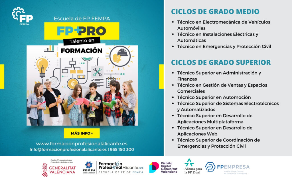 Ciclos de formación profesional en Alicante