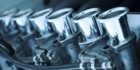 Detail of a racing car engine.