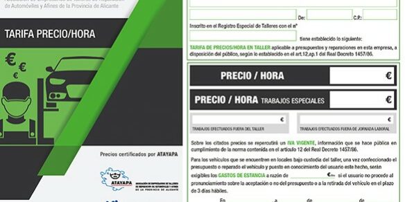 precio hora talleres