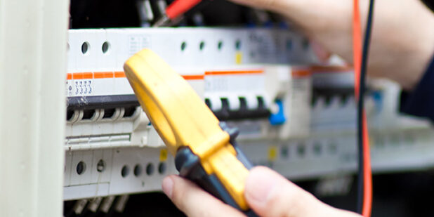 Electrician at work